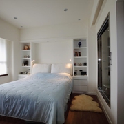 98平现代白色住宅欣赏卧室
