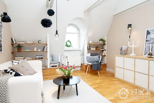 42平北欧白色住宅欣赏客厅设计
