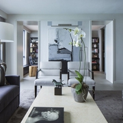 现代白色质感公寓欣赏客厅
