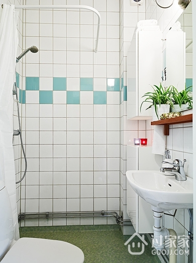 48平北欧单身公寓欣赏卫生间