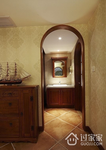美式温馨三居室案例欣赏洗手间