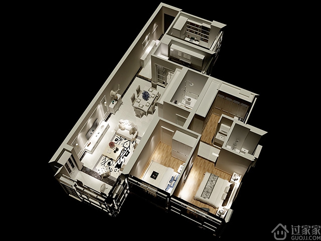 【黑科技】我为80后金领设计的效果图 104㎡3房2厅简欧风