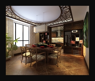 中式风格装饰效果图设计餐厅设计