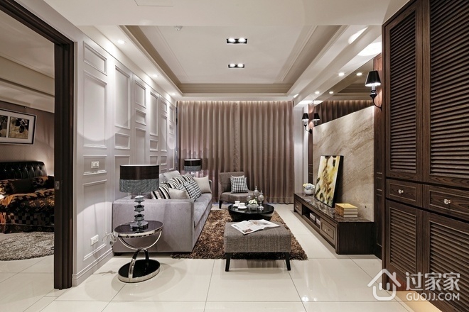 白色现代雅致三居欣赏客厅设计