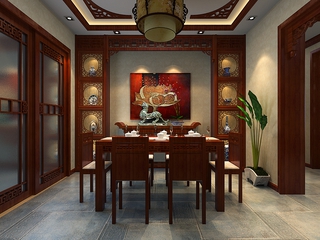 中式装饰效果图设计套图餐厅
