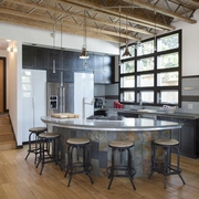 loft公寓设计效果图开放厨房