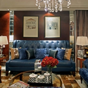美式风格住宅套图沙发背景墙设计