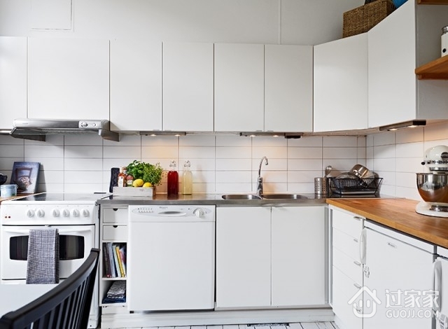 76平白色北欧两居欣赏厨房设计