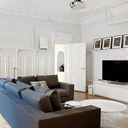 77平白色北欧住宅欣赏客厅设计