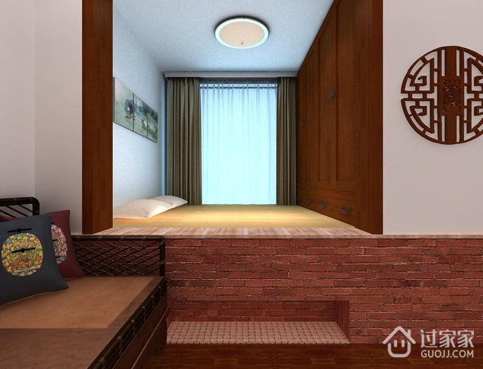 新中式两居室欣赏卧室