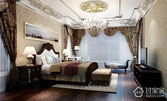 奢华欧式古典效果图欣赏卧室