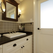 86平美式小清新住宅欣赏洗手间设计