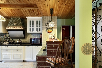 温馨色彩田园两居室欣赏厨房设计