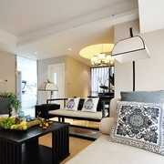 110平静谧新中式住宅欣赏客厅效果