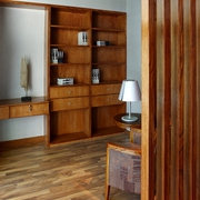 复式现代风住宅套图卧室书柜
