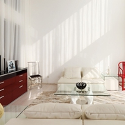 白色简约优雅公寓欣赏客厅