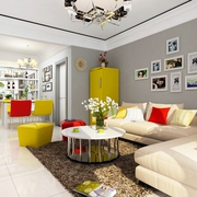 现代淡雅色彩住宅欣赏客厅效果