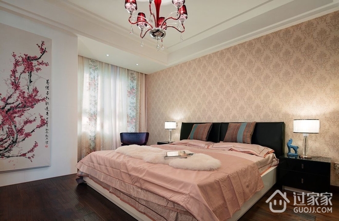 110平新中式雅致住宅欣赏卧室设计