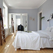 67平白色北欧住宅欣赏卧室效果