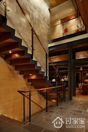 现代风格装饰别墅套图欣赏楼梯间