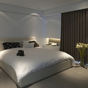 现代风格白色渲染空间卧室