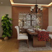 中式温馨三居室效果图欣赏餐厅设计