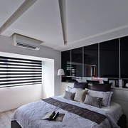 80平现代黑白两居室欣赏卧室效果