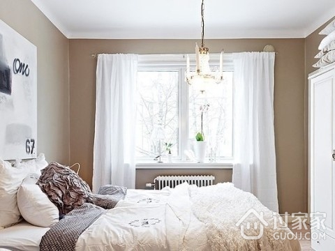 白色北欧爱情公寓欣赏卧室设计