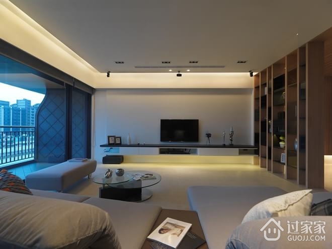 118平质感现代住宅欣赏客厅效果