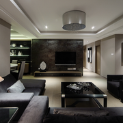 120平现代三室两厅欣赏客厅设计