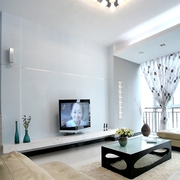 白色现代实用住宅欣赏客厅
