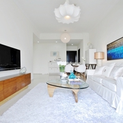 78平白色现代两居室欣赏客厅