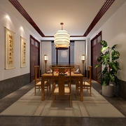 140平中式奢华大四居欣赏餐厅设计