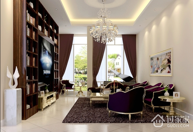 古典设计美式别墅欣赏客厅