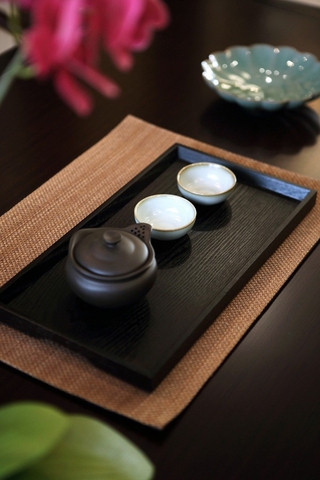新中式客厅茶具装饰图 儒雅时尚