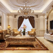 欧式奢华效果图案例欣赏客厅设计