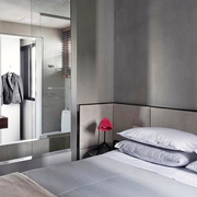 灰色现代工业风设计欣赏卧室陈设