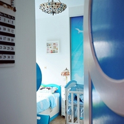 87平蓝色地中海案例欣赏儿童房局部