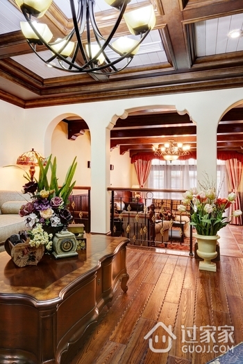 传统美式装饰别墅欣赏客厅效果图