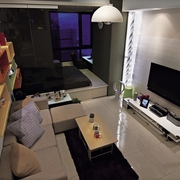 48平现代风单身公寓欣赏客厅