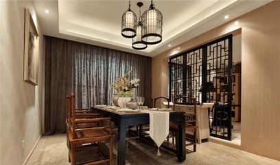 98平中式风格住宅欣赏餐厅设计