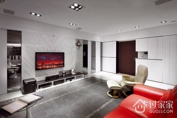 90平现代三居室欣赏客厅设计