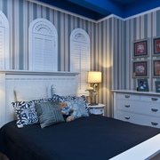 蓝色地中海三居室欣赏卧室设计