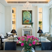 135平白色现代住宅欣赏客厅设计