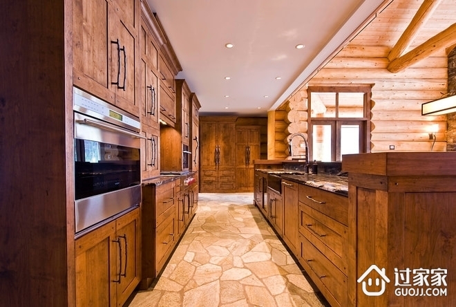 全木质美式别墅欣赏厨房