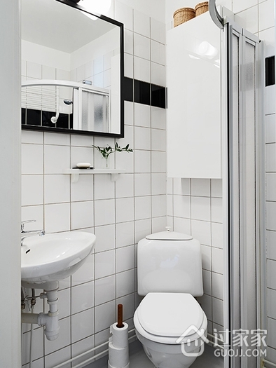 北欧质朴白色三居室欣赏卫生间