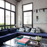白色现代流行公寓欣赏客厅陈设设计
