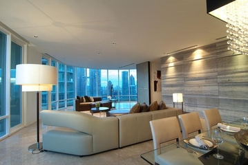 顶层高级现代公寓欣赏客厅效果图