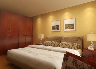 103平复式中式住宅欣赏卧室效果
