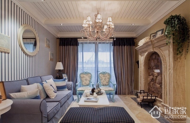 地中海温馨三居室欣赏客厅设计